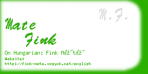 mate fink business card